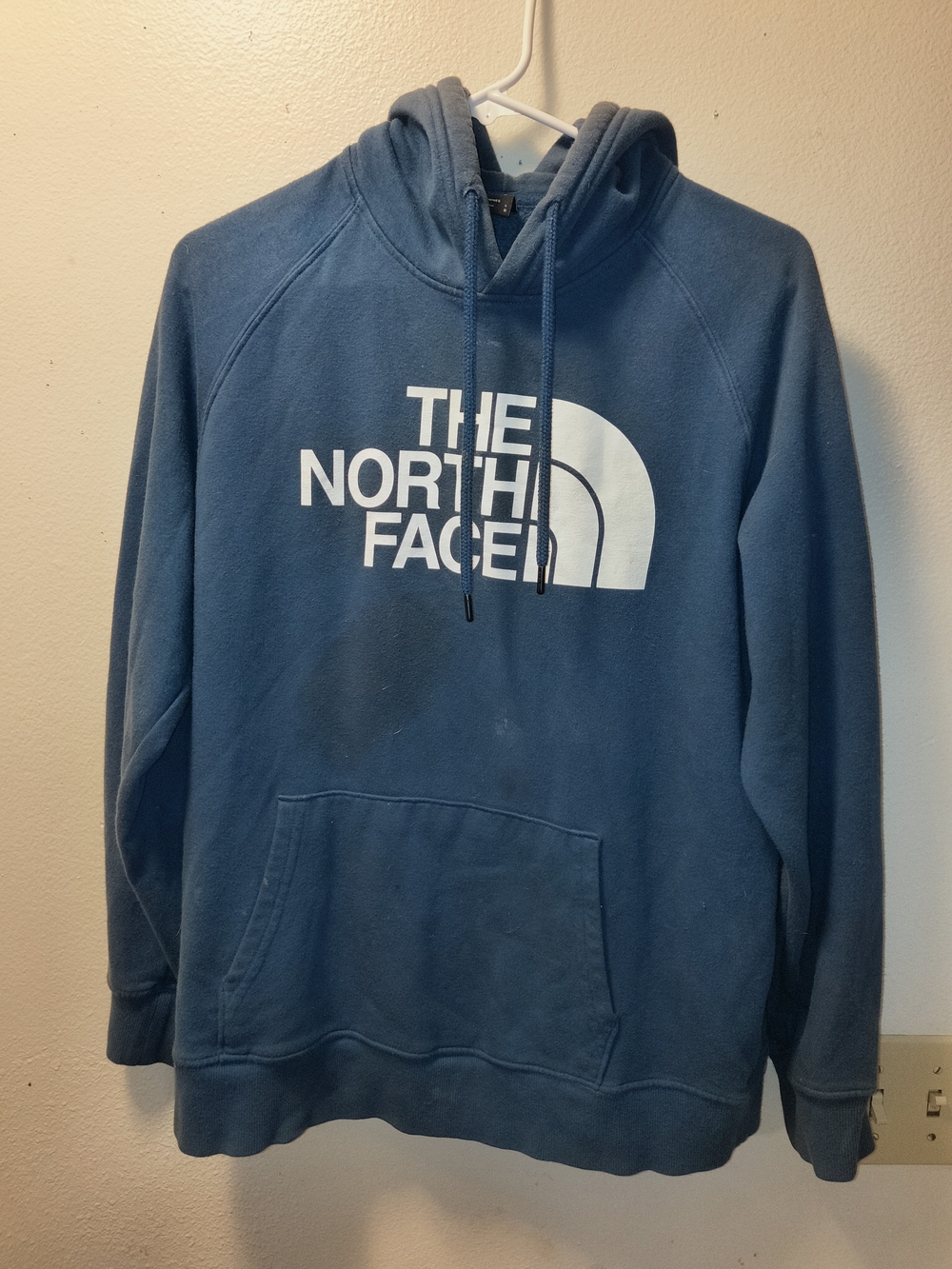 The North Face women's ,Slate Blue Pullover Hoodie with White Logo